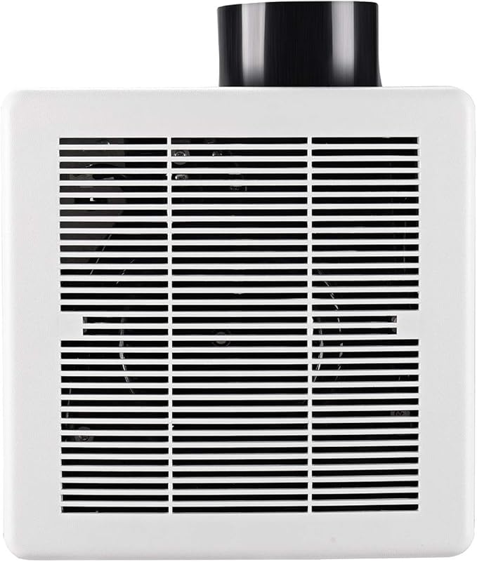 Tech Drive Bathroom fan 110 CFM, 1.5Sone No Attic access Needed Installation,Very Quiet Bath Ventilation and Exhaust Fan, Ceiling Mounted Fan,White Plastic Grille - Image 7