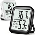 Antonki 2 Pack Room Thermometer for Home, Hygrometer Indoor Humidity Meter Gauge, Digital Temperature and Humidity Sensor Monitor for House, Terrarium, Incubator, Greenhouse - Battery Included by Antonki