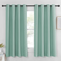 NICETOWN Blackout Curtain Panel 63 inch Long for Window - Thermal Insulated Solid Grommet Blackout Drape for Bedroom Living Room Kitchen (Single Panel, 52W x 63L, Aqua Blue) by NICETOWN