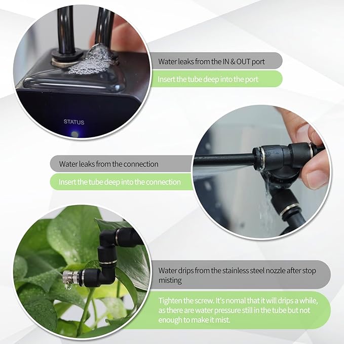 moistenland Reptile Humidifier, Misting System for Terrariums, Automatic with Adjustable Spray Nozzles, Black - Image 5