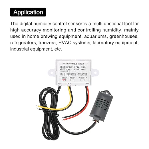 MECCANIXITY 12V DC LED Digital Humidity Meters Sensor Hygrometer Switch Controller 0 to 99% RH XH-W3005 for Greenhouse Home Brewing - Image 4