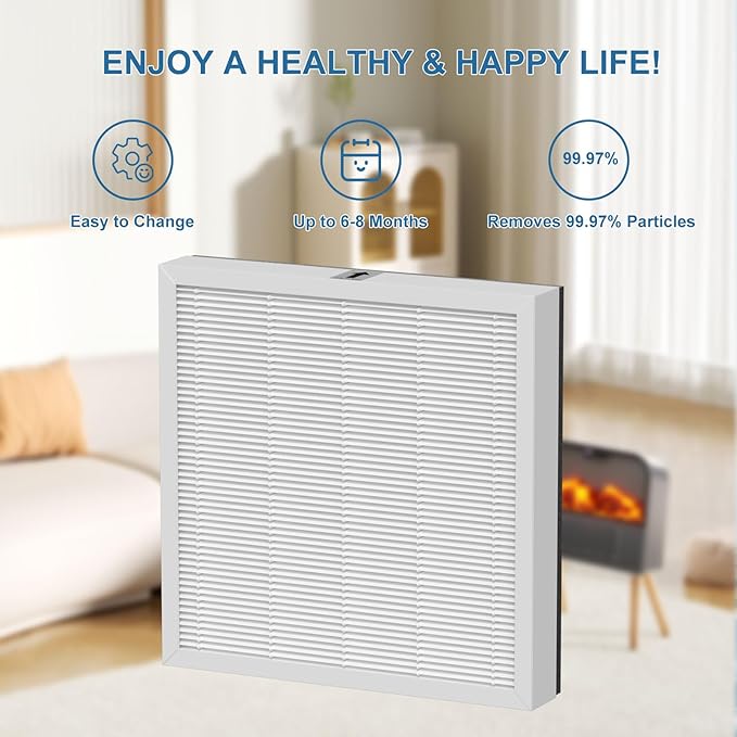 2 Pack AH300 True HEPA Air Filter Replacement Compatible with BONECO H300 H400 Hybrid Humidifier and Air Cleaner Purifier Filter - Image 3