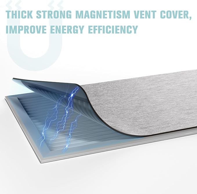6 Pack Magnetic Vent Covers 5.5"x12", Magnet Cover for Home Floor Wall Ceiling RV Registers Air Vent Decoration Covers Magnetic Sheets - Image 2