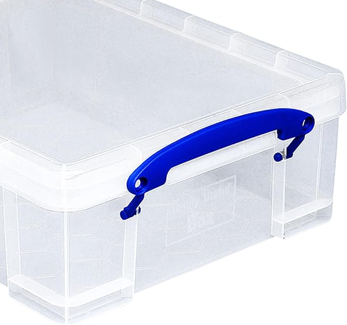 Really Useful Box 2 Pack Storage Bins, Clear Plastic Stackable Organizing Totes, 8.1 Liter - Image 3