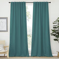 NICETOWN Bedroom Blackout Curtain Panels - (Sea Teal Color) 52 x 120 inch, 2 PCs, Insulating Energy Saving Solid Rod Pocket Blackout Drapes for Hall, Villa by NICETOWN