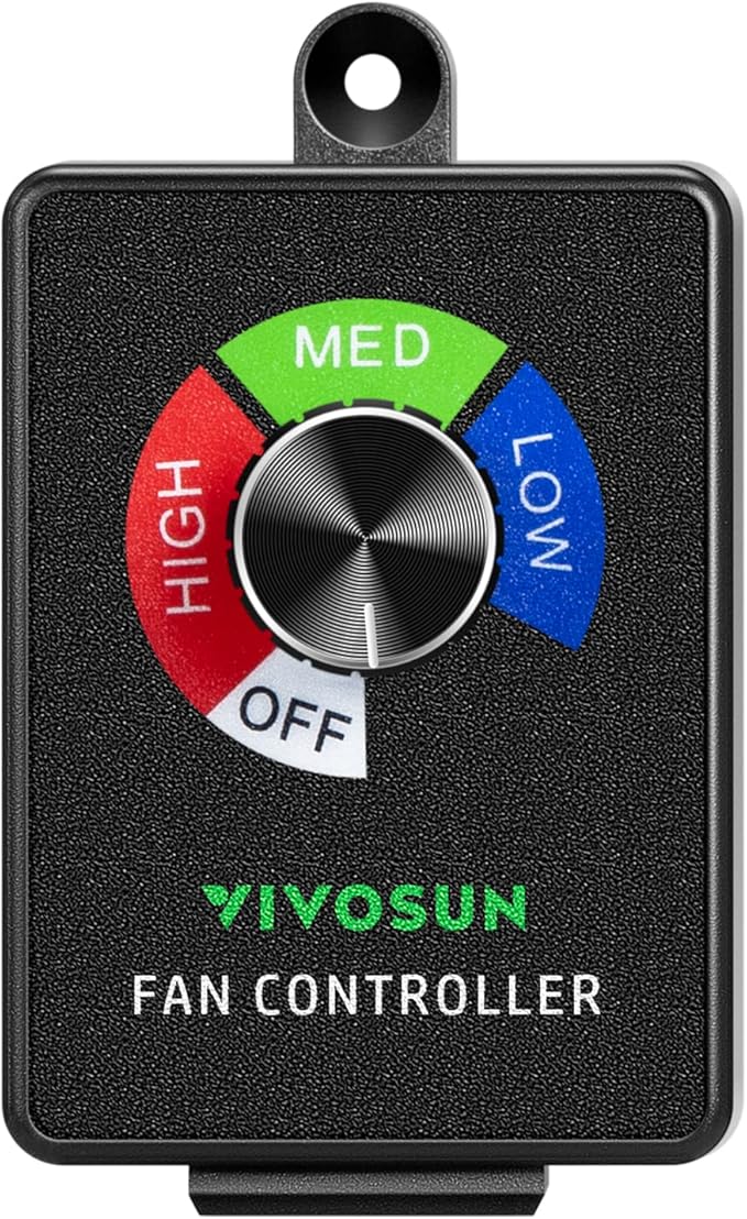 VIVOSUN Variable Speed Controller Cordless Vent Blower Speed Adjuster for Inline Duct Exhaust Fan by VIVOSUN