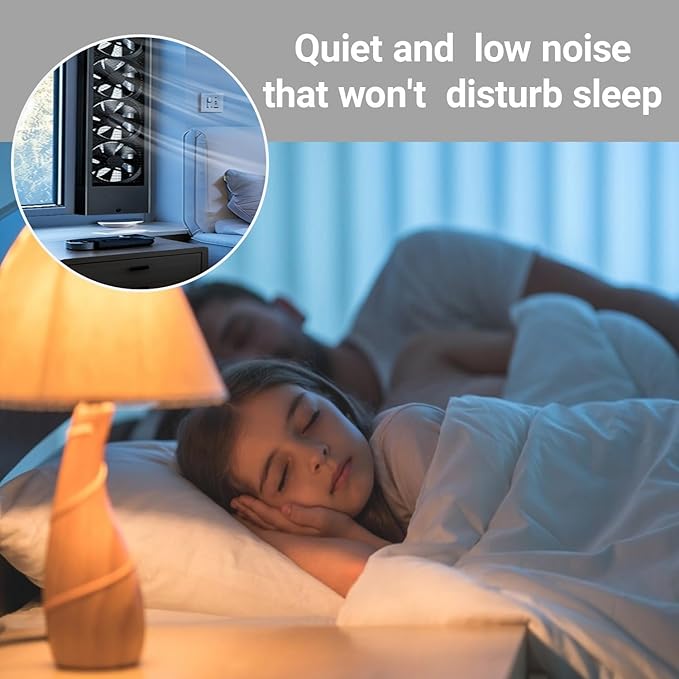 13-53" Vertical Expanding Window Fan for Sliding Windows-Easy Tool-Free Installation, Adjustable Speed with Reversible Airflow, for Household kitchen Humid and Basements Spaces(White,51.2-53.1) - Image 6
