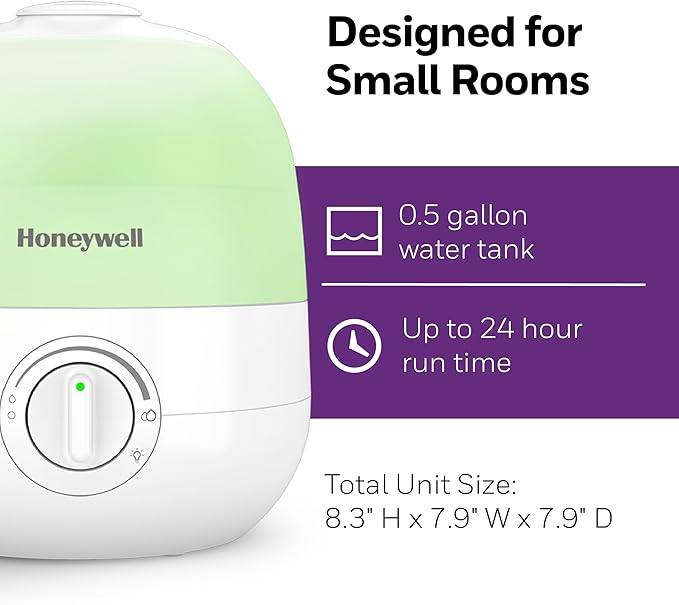 Honeywell Ultra Glow Light Changing Humidifier and Diffuser – Cool Mist Humidifier for Bedroom or Office with Essential Oil Diffuser - Image 6