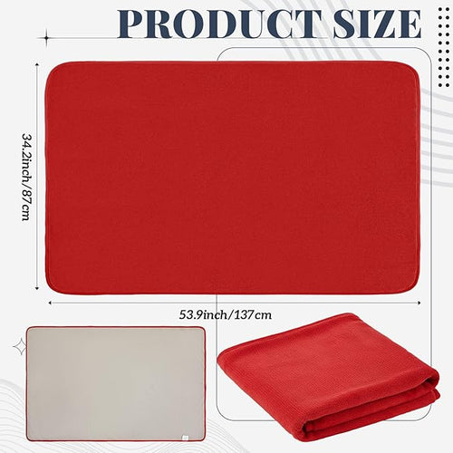 1 Pcs Couples Waterproof Mat 54 x 34 in Lover Reusable Stainproof Blanket Quiet Easy Use Mattress Protector for Adult Multi Functional Bed Sheet Couple Messy Play Pleasure Comfort (Red) - Image 2