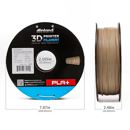 INLAND Micro Center PLA+ 3D Printing Filament 1.75mm - PLA Pro Dimensional Accuracy +/- 0.03 mm - 1kg Cardboard Spool (2.2 lbs) (2 Pack Bone White, 1.75mm) - Image 6