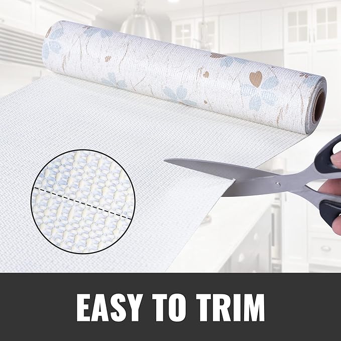 Ray Star Cabinet Liner, 18Inch X 4 Feet Waterproof Shelf Liners for Kitchen Cabinets Non-Adhesive Floral Non Slip Grip Liner Pantry Cupboard Drawer (Set of 6 Rolls, Total of 24 Ft) Signature Delivery - Image 4