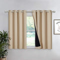 NICETOWN Cold Blocking Curtain, Bedroom Full Blackout Panel, Super Thick Insulated Window Cover, Complete Blackout Drapery with Black Liner for Short Window(Biscotti Beige, 1 PC, 52 by 45-inch) by NICETOWN