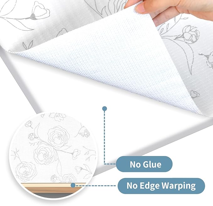 Shelf Liners for Kitchen Cabinets 23.6in x 30FT Non Adhesive Drawer Liner Sliver Floral Thickened Shelf Liner Paper Strong Non-Slip Easy to Clean for Tool Box Refrigerator with Knife and Tape Measure - Image 7