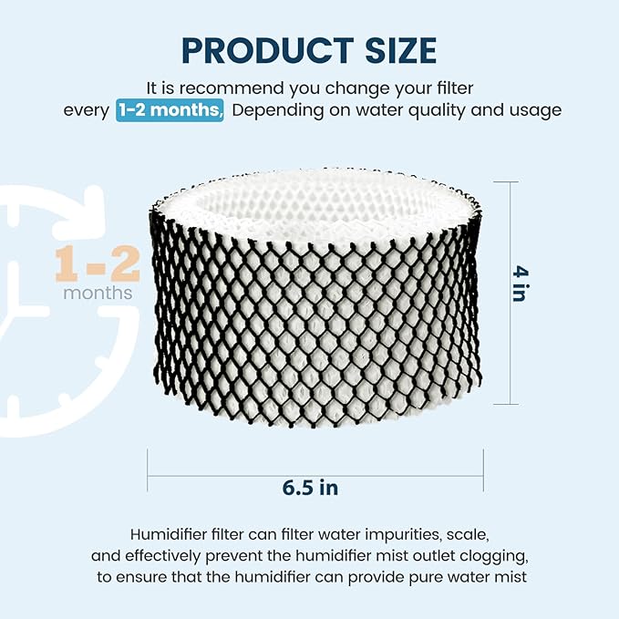 Colorfullife 6 Pack HWF62 Humidifier Filter A for Holmes - Replacement for Holmes Sunbeam Humidifier, Replaces HWF62 HWF62CS HWF62D SF212 HWF62PDQ-U, Fits Models SCM1100, SCM1701, SCM1702, SCM1762 - Image 4