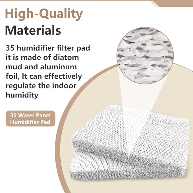 35 Water Panel Humidifier Pad Compatible with Lennox Healthy Climate X2661, for HCWB3-17(17A, 17K, 17AK), HCWP3-18, HCWP3-18A, WB3-17(17A) ＆ WP3-18(18A) Model Humidifiers - 2Pack - Image 4