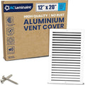 12x20 Inch (Duct Opening) Air Return Vent Cover Decorative – Premium Aluminum AC Vent Cover for Ceiling & Wall, Rustproof Grille, Ideal for Home HVAC Grille, Durable & Easy to Install by ACLAMINAIRE by LAMINAIRE