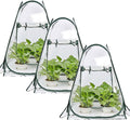 Porayhut Pop Up Greenhouse Cover,Pack of 3 Pcs,Flower House Mini Gardening Plant Flower Sunshine Room Room,Backyard PVC Greenhouse Cover for Cold Frost Protector Gardening Plants by porayhut