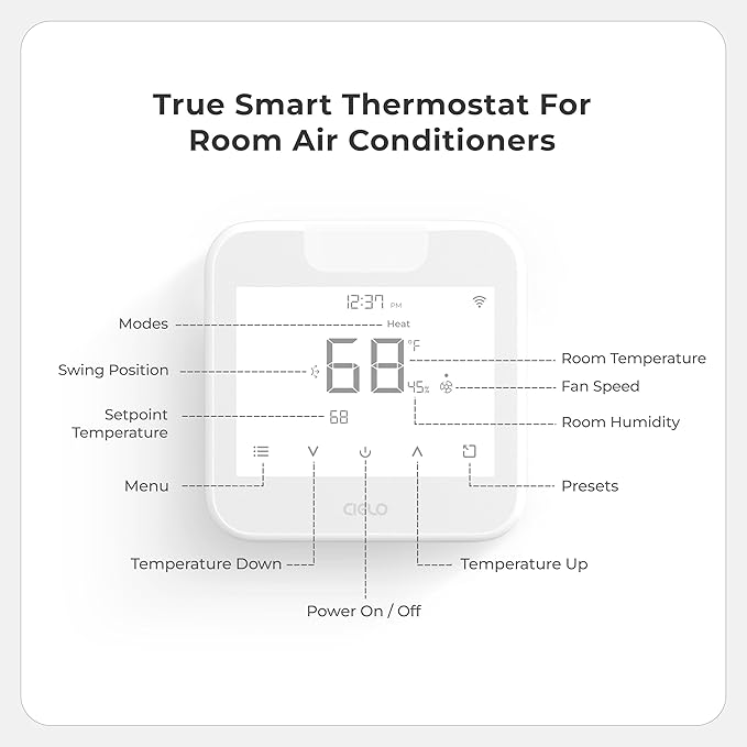 Breez Max | ENERGY STAR CERTIFIED Smart AC Controller | WiFi Thermostat for Mini-Split, Window, Portable ACs/Heat Pumps | AI-Based Tech | Free App, No Subscriptions | Alexa, Google, IFTTT etc. (White) - Image 8