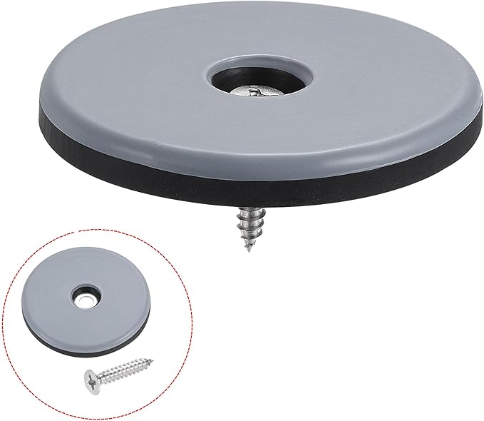 uxcell 50mm Furniture Feet Slider Glides Screw-in Chair Leg Protector Pads PTFE 12pcs - Image 5