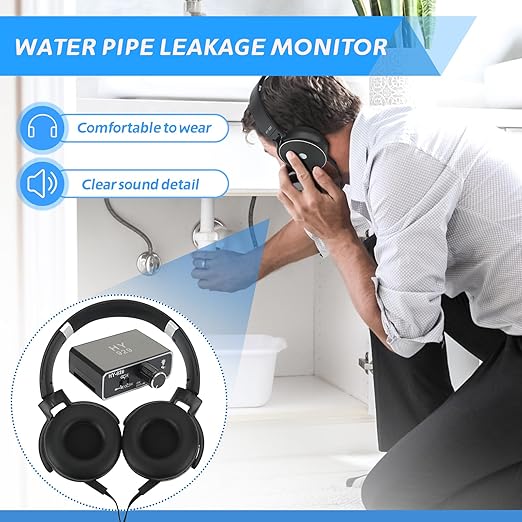 Water Leakage Detection, Underground Water Leak Detector, High Strength Sound Intensifier Water Pipe Leakage Monitor, Suitable for Site Construction, Car Maintenance - Image 2
