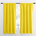 NICETOWN Bright Yellow Blackout Curtains 63 inches Long for Living Room, Darkening Window Curtain Panels, Easy-Care Solid Thermal Insulated Draperies/Drapes for Daughter Room by NICETOWN