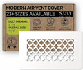 SABA Home Decor Air Vent Cover Grille - Acrylic Plexiglass 4 x 8 Duct Opening, 6 x 10 Overall White Finish Decorative Covers for Walls & Ceilings NOT for Floor USE, Venetian by SABAHomeDecor