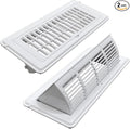 2-in-1 Vent Deflector for Home Floor, Strong Plastic, 4"x10“ Register Type of Deflector, POP up Damper Vent Directional Cover, Floor Air Vent Deflector Under Curtain, Couch or Bed (White, 2Pack) by Unknown