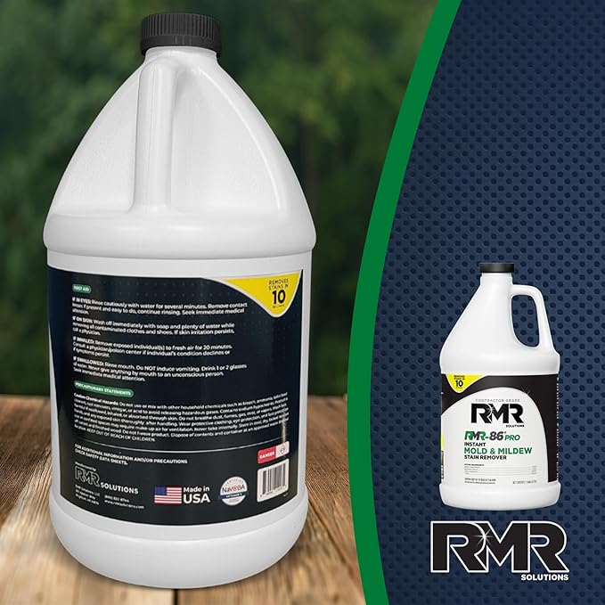 RMR-86 Pro Instant Mold Stain & Mildew Stain Remover - Contractor Grade Cleaning Solution, Professional Quality Formula, Odor Removal, 2.5 Gallon, 2 Pack - Image 9