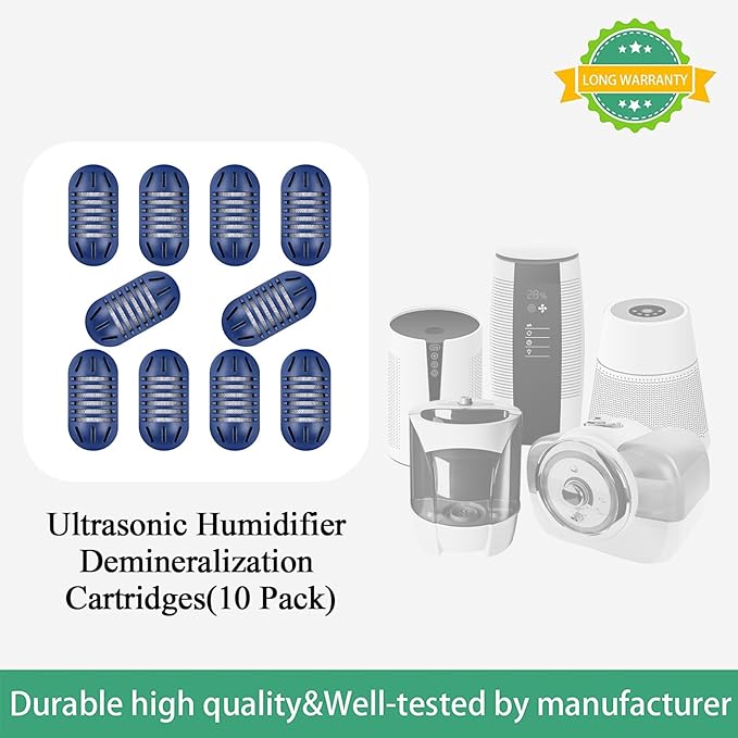 Techecook 10Pack Demineralization Cartridge Fit for HoMedics Ultrasonic Humidifier Demineralization Cartridge Filter UHE-HDC4, Eliminate White Mist|Prevent Hard Water Build-Up|Filter Mineral Deposits - Image 7