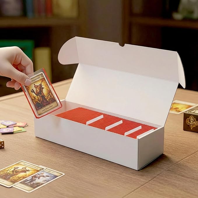 Bulk 300 Capacity Card Toploaders Storage Box, in Total 25 Pack All White Cardboard Shipping Boxes for 7500 Count 35pt 3x4 inch Toploaders or Toploaded Cards - Image 2