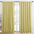 NICETOWN Blackout Curtains Window Draperies, Paler Yellow, Set of 2, 70 by 95 inches Long, Window Treatment Thermal Insulated Solid Room Darkening Drapes for Bedroom by NICETOWN