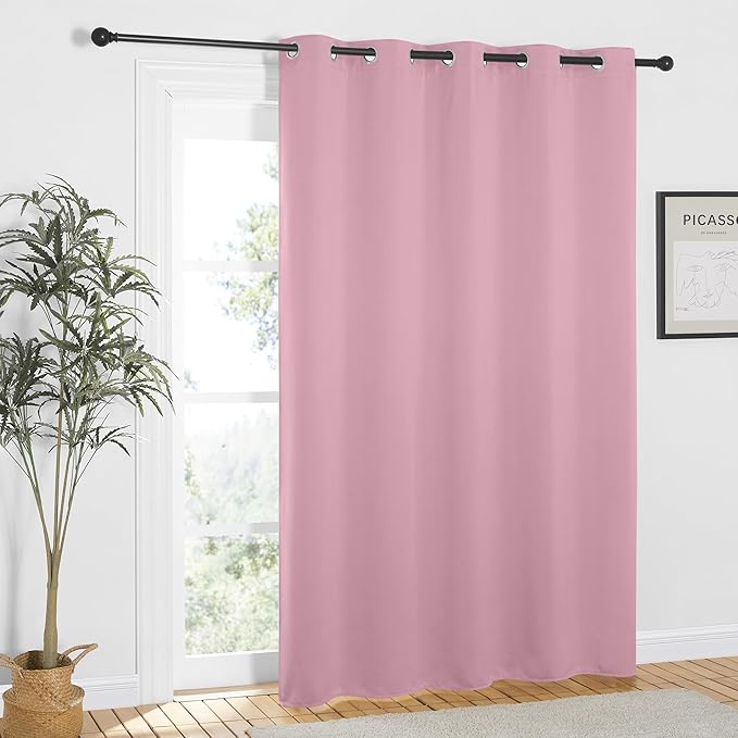 NICETOWN Rouge Pink Blackout Curtains 84 inch Length, Grommet Top Room Darkening Drapes for Bedroom Living Room, Light Blocking Window Covering for Privacy (W66 x L84 Inch, 1 Panel) - Image 7