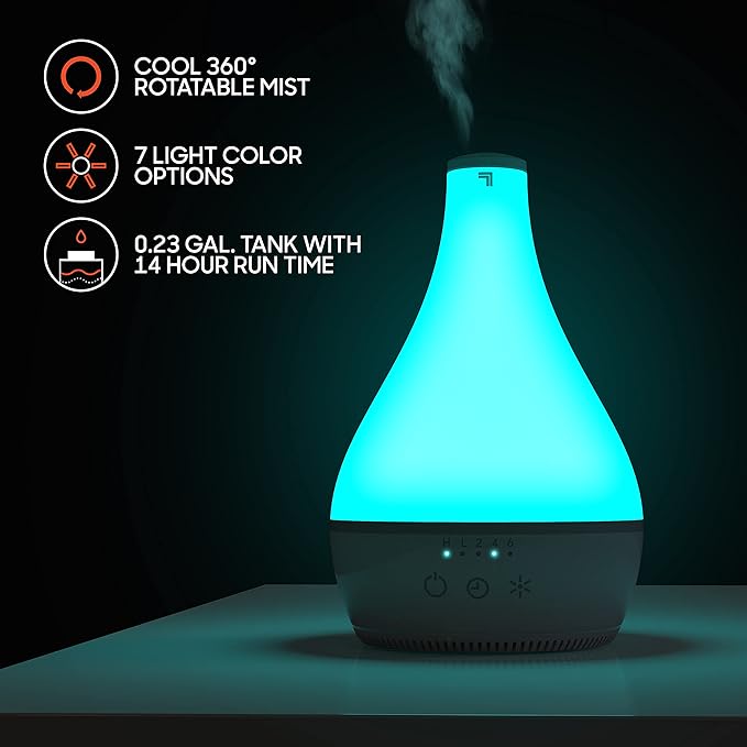 Sharper Image AROMA 2 Ultrasonic Humidifier with Aromatherapy - Image 6