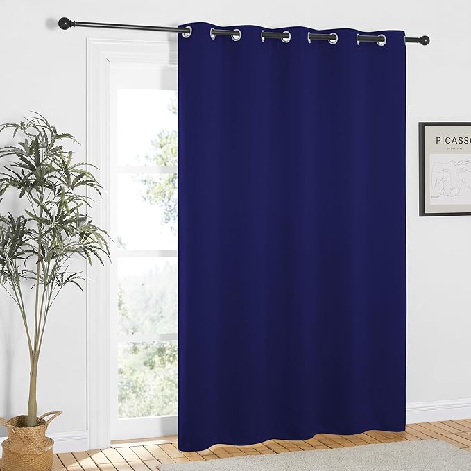 NICETOWN Navy Blue Blackout Curtains 84 inch Length, Grommet Top Room Darkening Drapes for Bedroom Living Room, Light Blocking Window Covering for Privacy (W66 x L84 Inch, 1 Panel) - Image 8