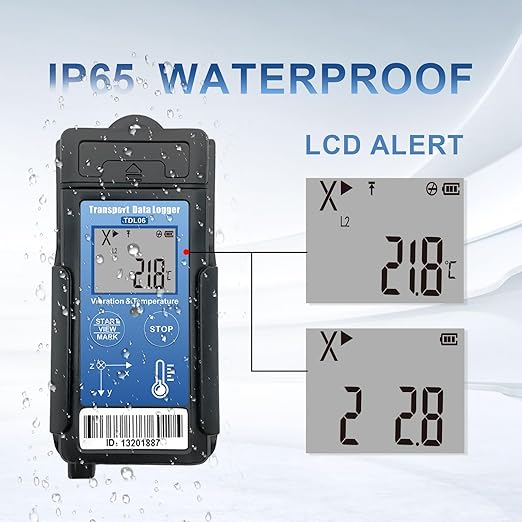 Tzone Vibration Data Logger 3-Axis Shock Datalogger USB with Temperature Recording,Digital Shipping Vibration Meter Recorder Transport Logger for Shock Sensitive Goods Monitor,Auto Report 34560 Points - Image 3