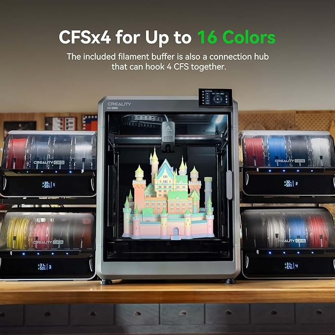 2025 Official CREALITY CFS - New Creality Filament System, Multi-Color 3D Printer Automatically System, Supports 16 Color Printing for K1 Series CFS Upgrade Kit/K2 Combo//K2 Plus/K1 MAX/K1 SE/K1C/Hi - Image 2