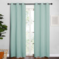NICETOWN Window Curtain Panels, Thermal Curtains Insulated Solid Grommet Blackout Draperies/Drapes for Loft Window (Aqua, One Pair, 34 by 84-inch) by NICETOWN