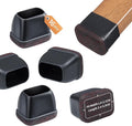 Ezprotekt 16 Pcs Rectangle Black Felt Chair Leg Floor Protectors for Hardwood Floors, Rectangle Silicone Felt Furniture Pads Caps, Table Leg Covers Cups Anti- Scratches (Fit W:0.6-0.8", L:0.9-1.3") by VisittheEzprotekt