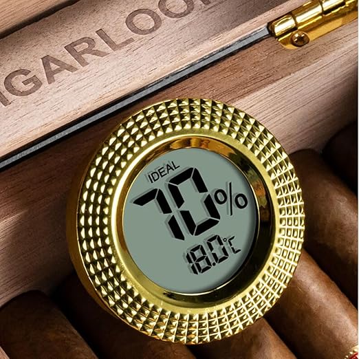 Cigar Digital Hygrometer - High Precision Adjustable Digital LCD-Monitor Hygrometer Thermometer for Cigar Humidor | Box | Cabinet | Jars | Guitar (Digital-with-Analogy) - Image 5
