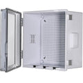 ABS Electrical Junction Box, Ventilated Design, Cable Grommets, IP65 Waterproof Enclosure, Indoor/Outdoor Use with Mounting Panel. (Clear Cover, 11.9"x11.9"x7") by ANIMACYN