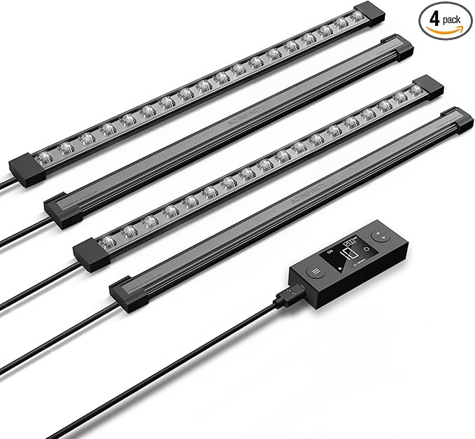 AC Infinity IONBEAM S16, Full Spectrum LED Grow Light Bars 16”, Deeper Penetration Samsung LM301H EVO Diodes and Digital Dimming Timer Controller, for Veg Bloom Indoor Plants, Grow Tents, Greenhouses by ACInfinity
