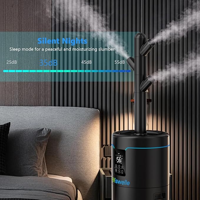 Large Humidifiers for Bedroom, 4.5 Gal Cool Mist Humidifier for Large Room Whole House with Remote Control, 800mL/h Output, 48H Runtime, Auto Humidistat, Wheels, Timer, Essential Oil Tray - Image 7