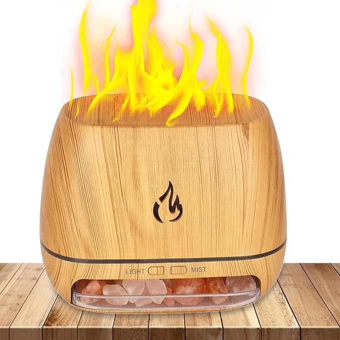 Ultrasonic Diffusers for Aromatherapy,Salt Rock Fragrance Oil Humidifier | Cool Mist Humidifier with 7-Color Light for Meditation Yoga Studio Study Bathroom Spa Users Apartment Enthusiasts Women - Image 9
