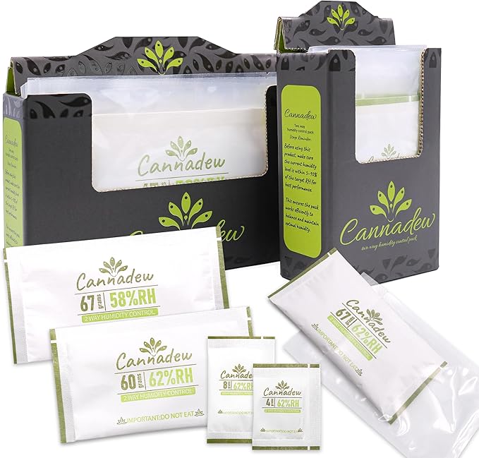 62% Two-Way Humidity Control Packets,4g (15 Pack) – Moisture Absorbers & Hydration Packets for Storage by CannadewLLC