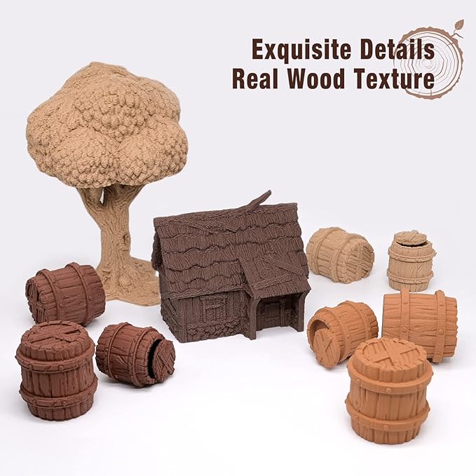 OVV3D Wood 3D Printer Filament Bundle, Wood PLA Filament 1.75mm Bundle, Add More Than 30% Real WoodFiber, Walnut, Oak, Cherry, Teak, 1.75 PLA Filament 3D Printing Filament, 200g X 4 Pack - Image 4
