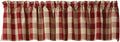 Park Designs Farmhouse Kitchen Valances for Windows - Garnet & Tan Buffalo Check | Fall Decor Window Valance Curtains | Plaid Curtain Valances for Windows | Boho Living Rooms & Bathrooms | 72" x 14" by ParkDesigns