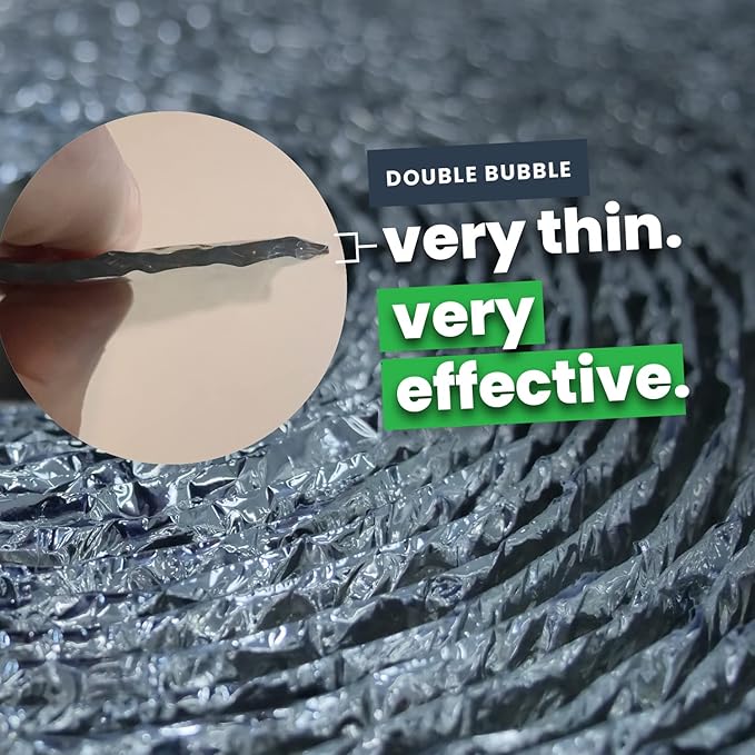 EcoFoil rFoil Floor Joist & Wall Insulation 16” x 125’ (166.63 Square feet) – Double Bubble Reflective Foil for Floor & Wall Insulation - Reflects 96% Radiant Heat - Vapor Barrier - Image 7