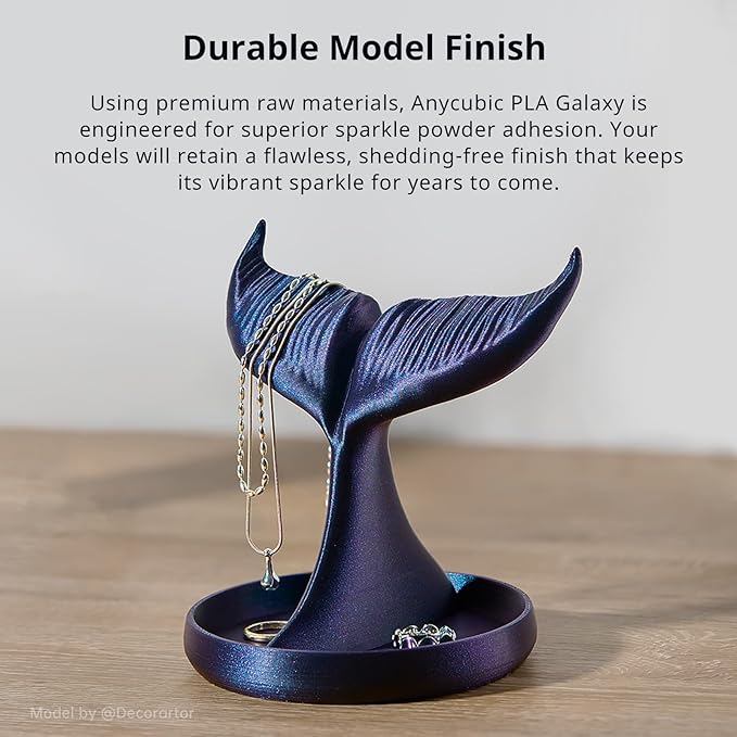 ANYCUBIC Galaxy PLA 3D Printer Filament, Sparkle Glitter PLA, 3D Printing PLA Filament 1.75mm Dimensional Accuracy +/- 0.03mm, 1KG Spool (2.2 lbs), Galaxy Purple - Image 5