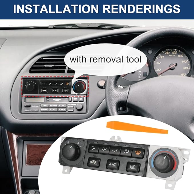 A/C Heater Climate Control Module Compatible with 1998-2000 Honda Accord 1998-2004 Honda Odyssey Replace# 599-268, 79600-S84-A01ZA - Image 6