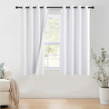 NICETOWN 100% Blackout Window Curtain Panels 68 inch Length for Living Room, Set of 2, Snow White, 55 inches Wide, Thermal Insulated Drapes by NICETOWN